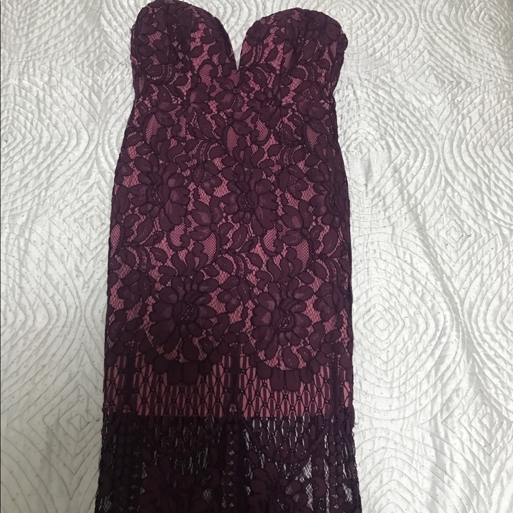 Detailed-lace off shoulder Charlotte Russe dress